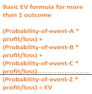 Formula basica EV la poker pentru mai multe rezultate